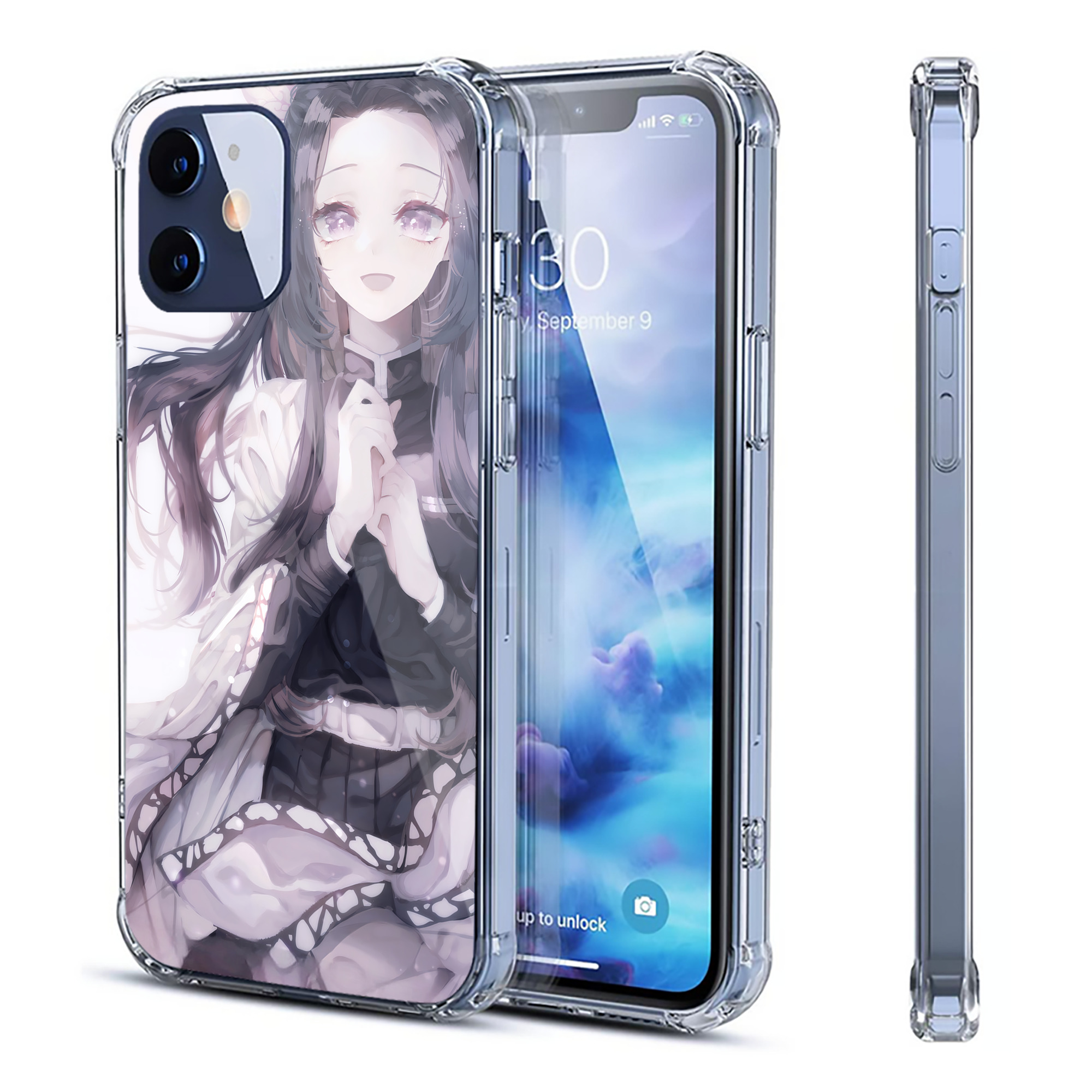 （画像用） 鬼滅の刃（きめつのやいば）蟲柱-胡蝶 しのぶ／こちょう しのぶ Kochou Shinobu 【iPhone 12シリーズ対応】透明スマホケース（クリアソフトケース）